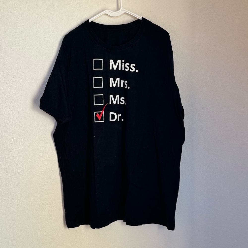 Black "Dr." Graphic T‑Shirt